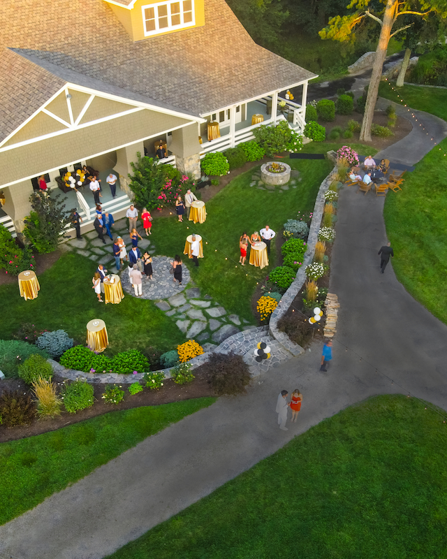 Twilight events on the lush lawn of The Preserve Resort & Spa, perfect for social gatherings in Rhode Island.