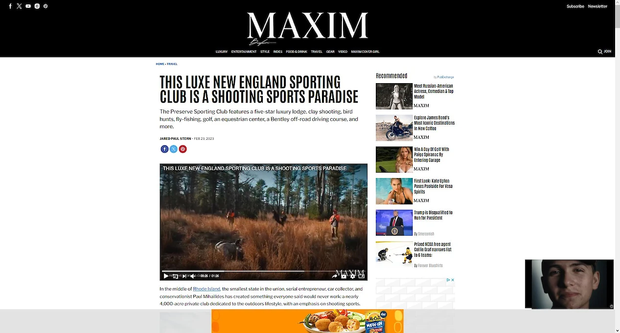 As seen in Maxim: The Preserve Resort & Spa, Rhode Island - A Mix of Luxury and Sport