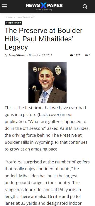 Paul Mihailides at The Preserve at Boulder Hills Golf Course
