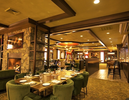 Luxurious dining area at Double Barrel Steak, The Preserve Resort & Spa