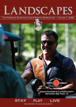 A man outdoors holding equipment, wearing protective eyewear, on the cover of 